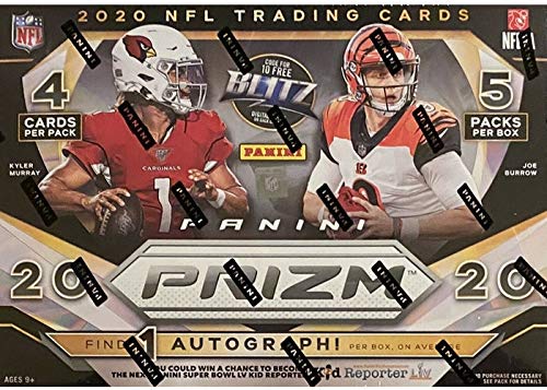 2020 Panini Prizm Football Target Mega Box - 20 Trading Cards Pack | Collectible NFL Cards for Sports Fans & Card Collectors | Perfect for Trading, Gifting, and Displaying