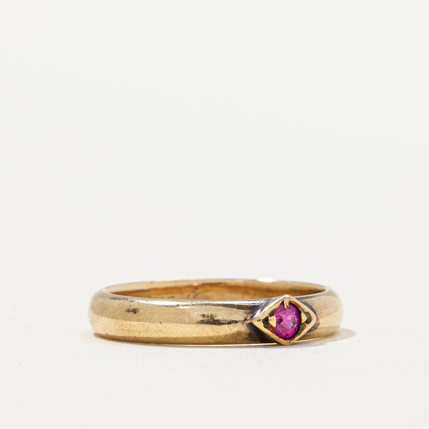 0.10ct Single Stone Synthetic Ruby Ring - Size 6.5 | Elegant & Affordable Engagement, Wedding, or Anniversary Gift for Women