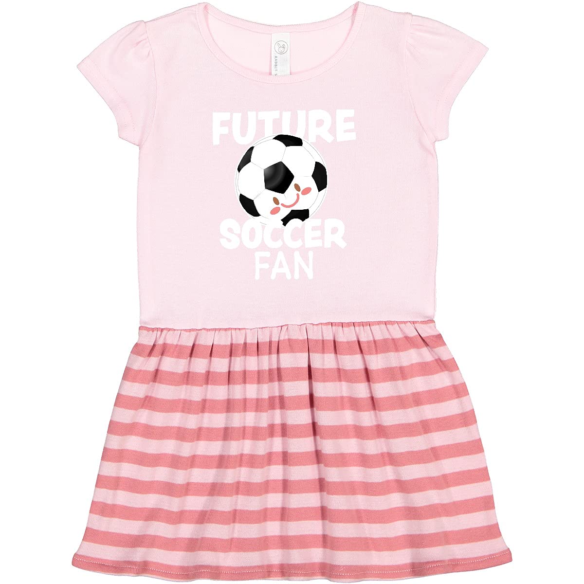 Inktastic Future Soccer Fan Toddler Dress - Cute Baby Girl Soccer Outfit for Game Day & Playdates - Perfect for Birthday Gifts, Team Spirit & Casual Wear