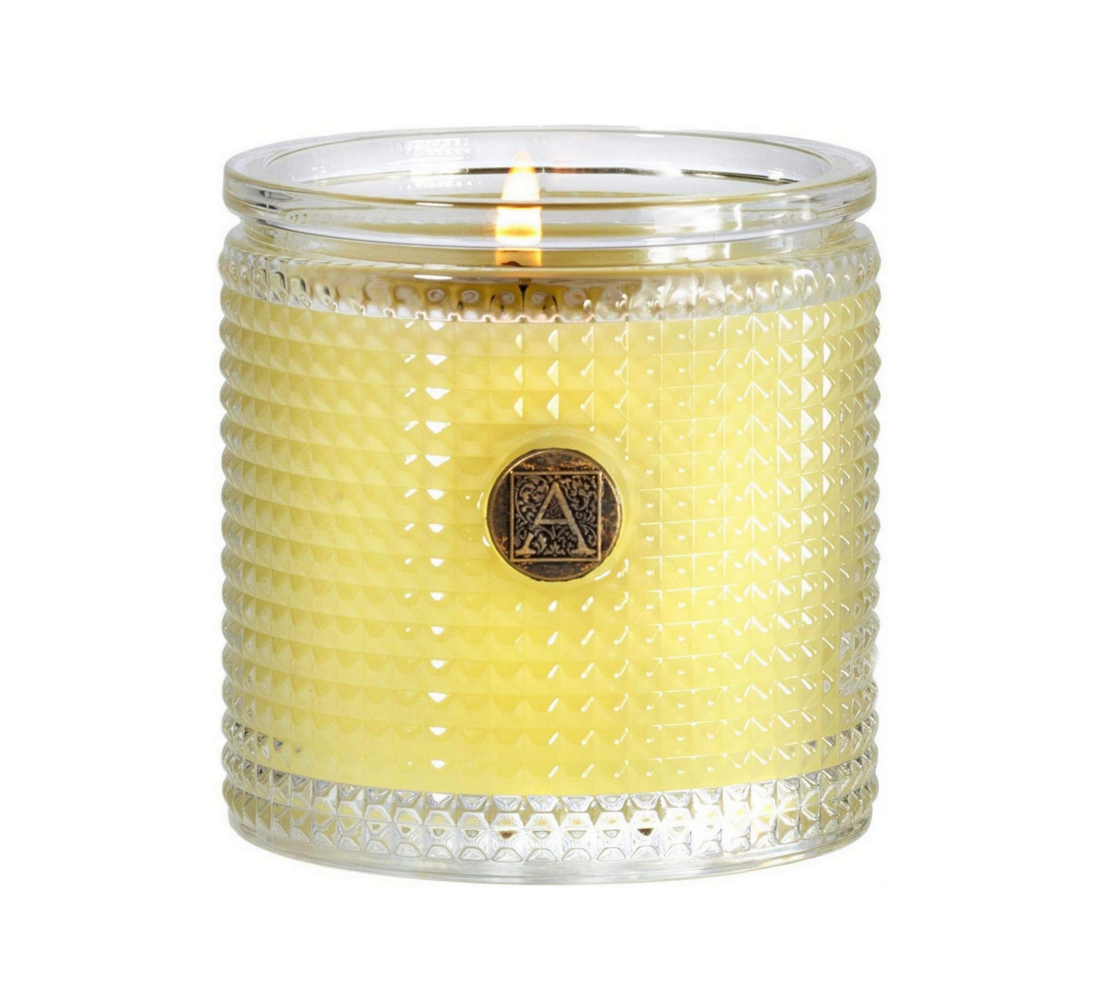 Aromatique Sorbet Textured Glass Candle - 6 oz Scented Soy Wax Candle for Home Decor, Relaxation & Romantic Ambiance - Perfect for Living Room, Bedroom & Bathroom