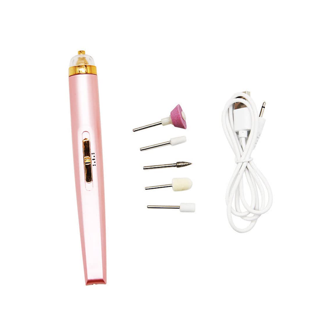 Professional Cordless Electric Nail Drill Machine Kit - Portable Manicure & Pedicure Set for Home & Salon Use - Pink Rechargeable Nail File for Gel Polish Removal, Acrylic Nails & Nail Art (Perfect for DIY Nail Care & Professional Salons)