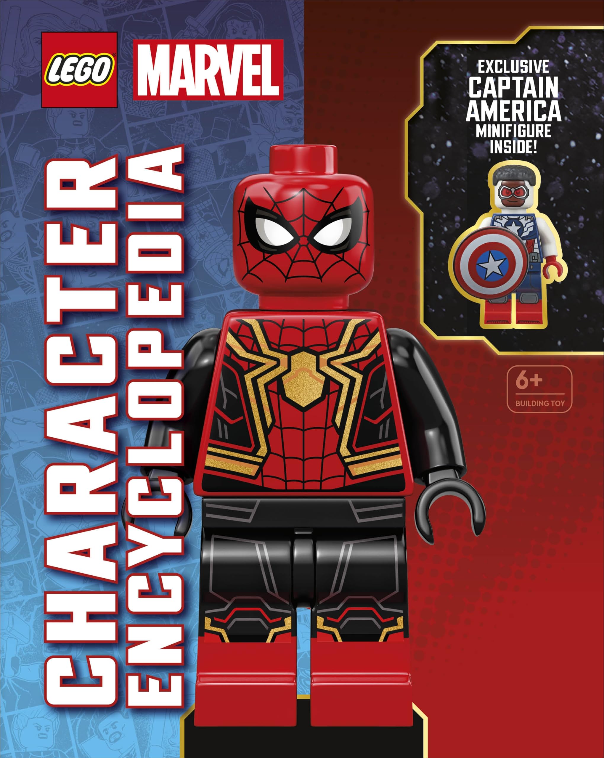LEGO Marvel Character Encyclopedia Book with Exclusive Captain America Minifigure - Ultimate Collector's Guide for Marvel Fans & LEGO Enthusiasts | Perfect Gift for Kids, Birthday Present & Comic Book Lovers