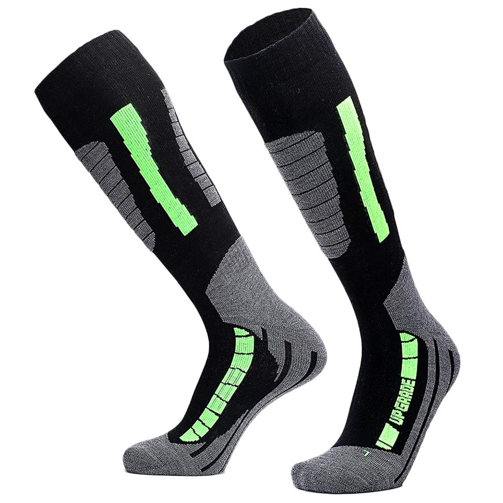 Premium Merino Wool Ski Socks for Men & Women - Thermal Winter Snowboard Socks with Moisture Wicking & Cushioning - Ideal for Skiing, Snowboarding & Cold Weather Outdoor Activities