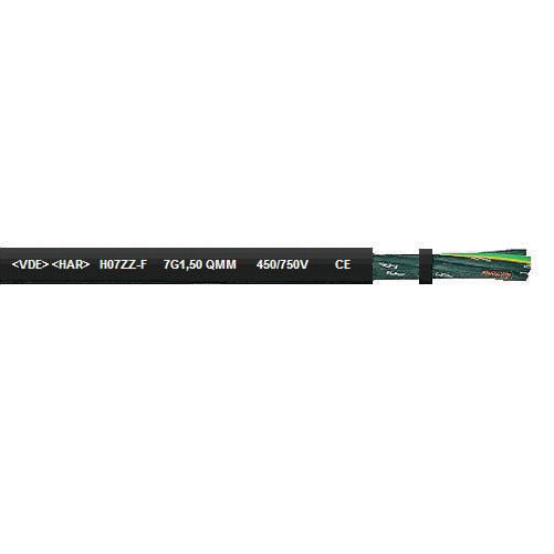 1 AWG 1 Core H07ZZ-F Bare Copper Halogen-Free Heavy Duty Flexible Cable 4880101 - Ideal for Industrial Wiring, Solar Power Systems, and Marine Applications