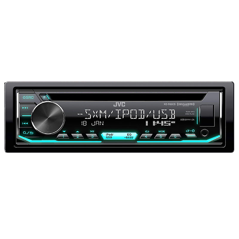 JVC KD-R690S Single DIN CD Receiver - Bluetooth, USB, MP3, WMA Playback - Car Stereo for Seamless Music Streaming & Hands-Free Calling