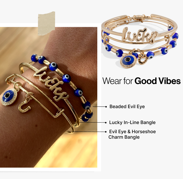 Evil Eye Bracelet Set of 3 - Protection Charm Bangle for Women - Perfect for Gift Giving, Travel & Spiritual Healing