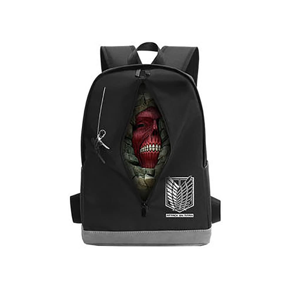 Anime Attack on Titan Backpack - Multifunctional School, Laptop & Travel Bag - The Wall Titan Design - Perfect for College, Camping & Daily Use - Great Gift for Anime Fans