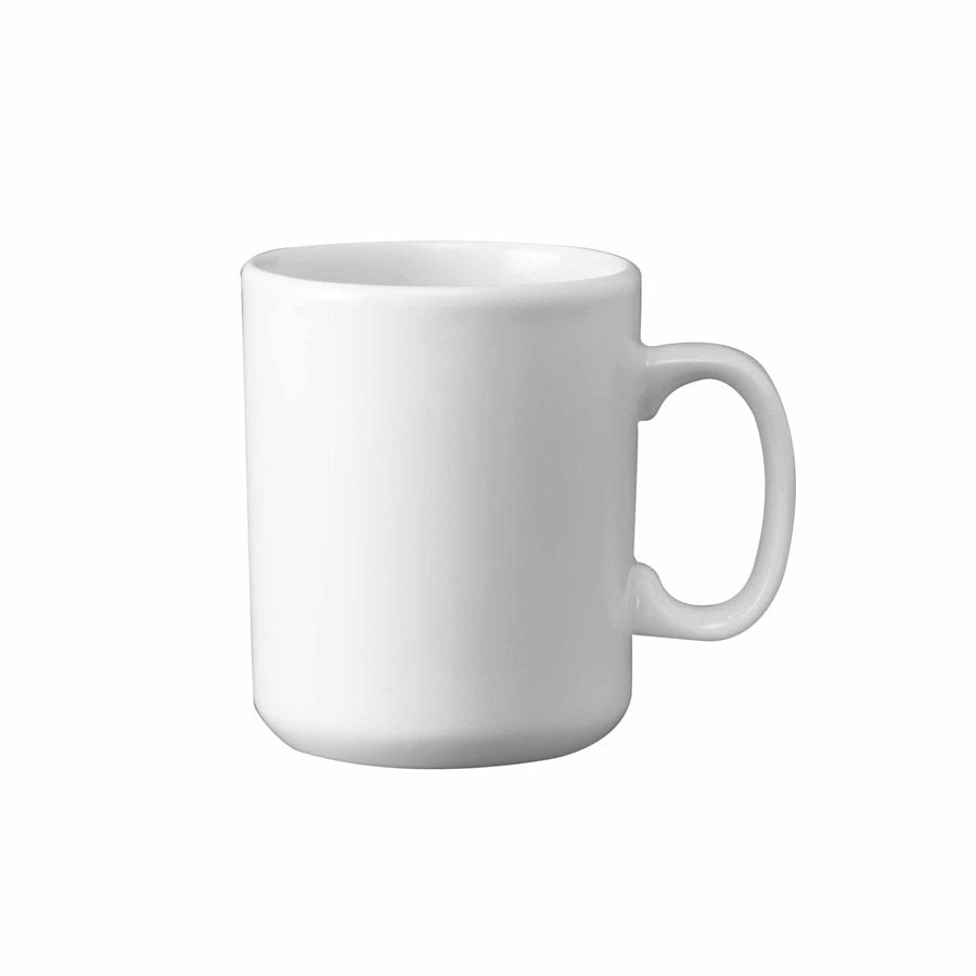 Premium Churchill 9.9 Oz Ceramic Coffee Mug - Classic White (36-Pack Bulk Case) - Perfect for Restaurants, Cafes, Offices & Home Use - Durable Dishwasher & Microwave Safe