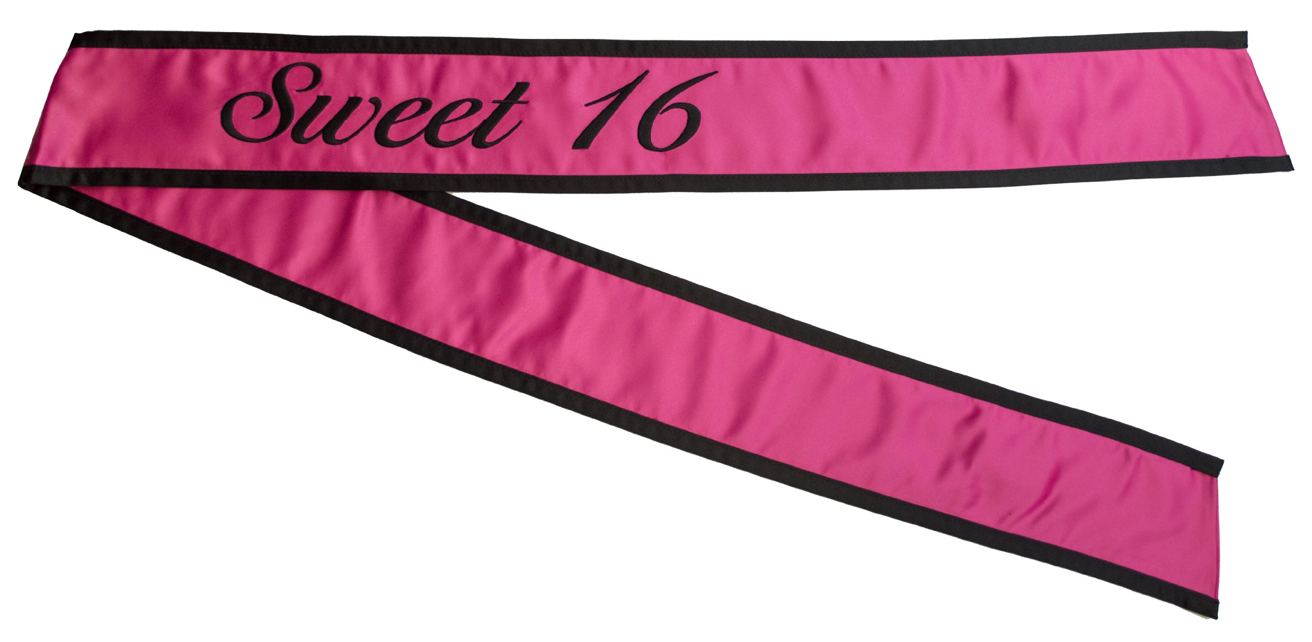 Sweet 16 Birthday Deluxe Pageant Sash - Elegant Rhinestone Embroidered Satin Ribbon for Quinceañera, Prom, Pageants & Special Occasions