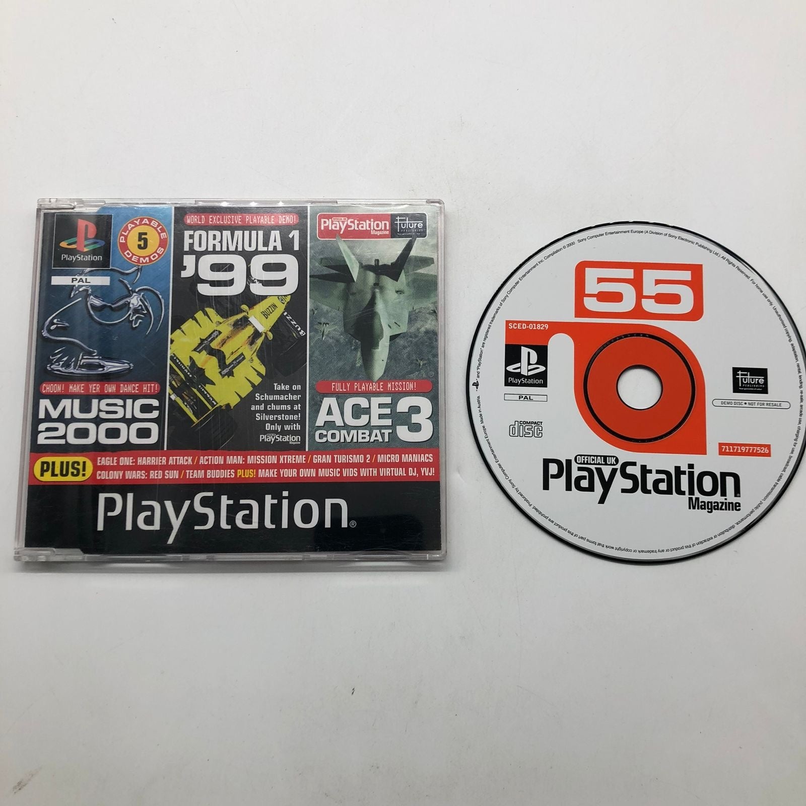 Official UK PlayStation Magazine Demo Disc 55 - Sony PS1 PlayStation 1 PAL 25AU4 - Perfect for Retro Gaming Collectors & PS1 Enthusiasts