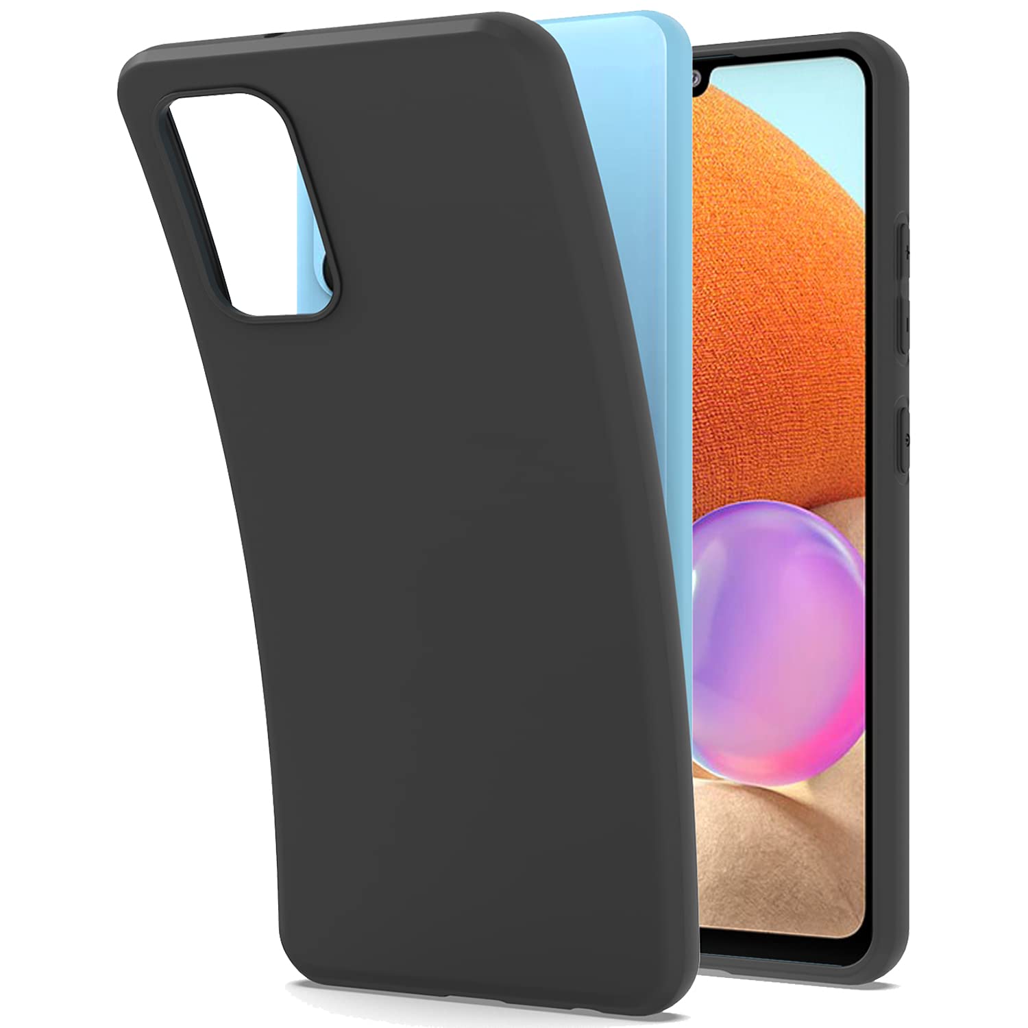 Slim TPU Case for Samsung Galaxy A32 - Soft Flexible Cover - Black for Daily Protection
