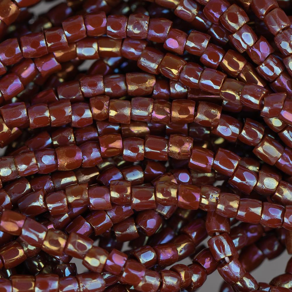 10/0 Czech 3 Cut Seed Beads Opaque Ruby AB Hank - Perfect for Jewelry Making, Beading Crafts, and DIY Projects