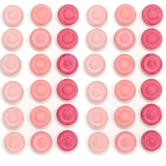Grapat 36-Piece Wooden Mandala Flowers Set - Natural Wood Montessori Toys for Kids - Perfect for Sensory Play, Home Decor, and Educational Activities