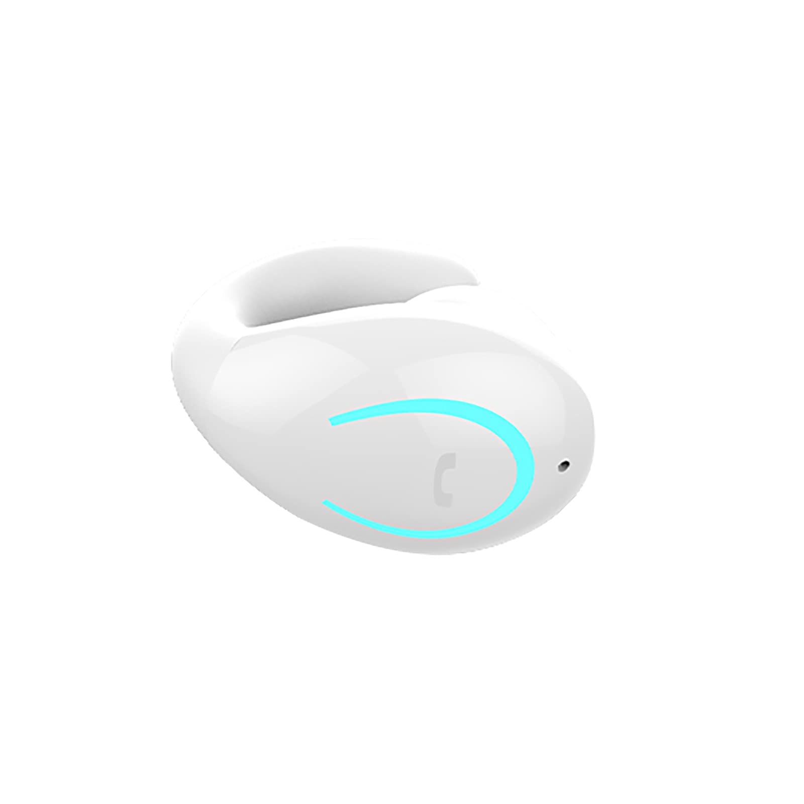 2PC Wireless Bluetooth 5.0 Earbuds with Earhooks - 5H Playtime, Secure Fit for Running & Workouts - Ideal Gifts for Bass Players & Music Lovers (White, One Size) - Perfect for Gym, Jogging & Commuting