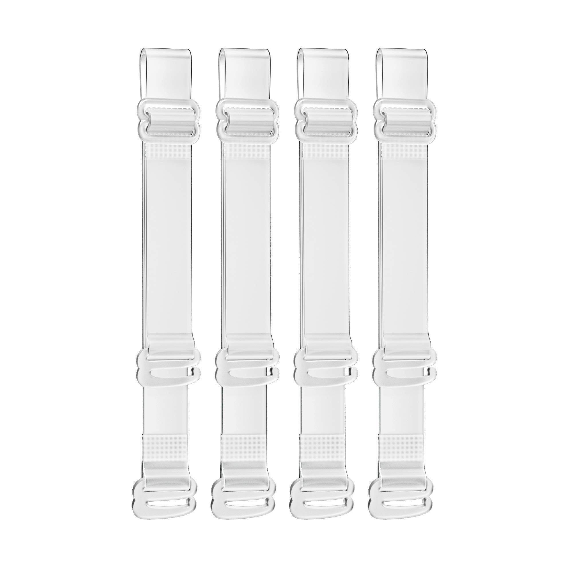 Invisible Clear Bra Straps - Non-Slip Adjustable Soft Transparent Shoulder Straps (2 Pairs) for Comfort & Support - Perfect for Tank Tops, Dresses & Everyday Wear