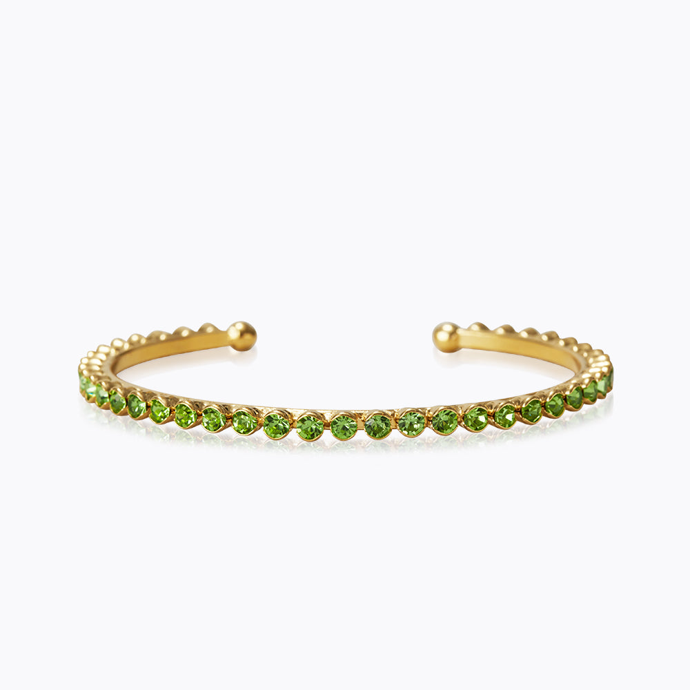 Elegant Siri Bangle - Genuine Peridot Gemstone Bracelet for Women | Perfect for Weddings, Parties & Everyday Wear