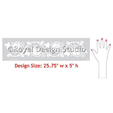 Elegancia Border Stencil - DIY Wall & Furniture Decoration Template for Home Decor, Crafts, and Painting Projects | Perfect for Walls, Wood, Fabric, and Canvas