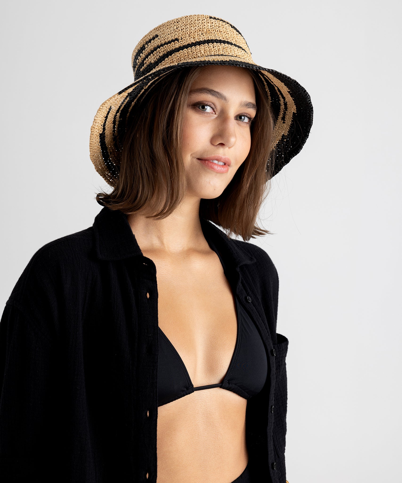 Bimini Raffia Straw Packable Sun Hat for Women - Wide Brim Beach Hat for Summer, Travel & Outdoor Activities