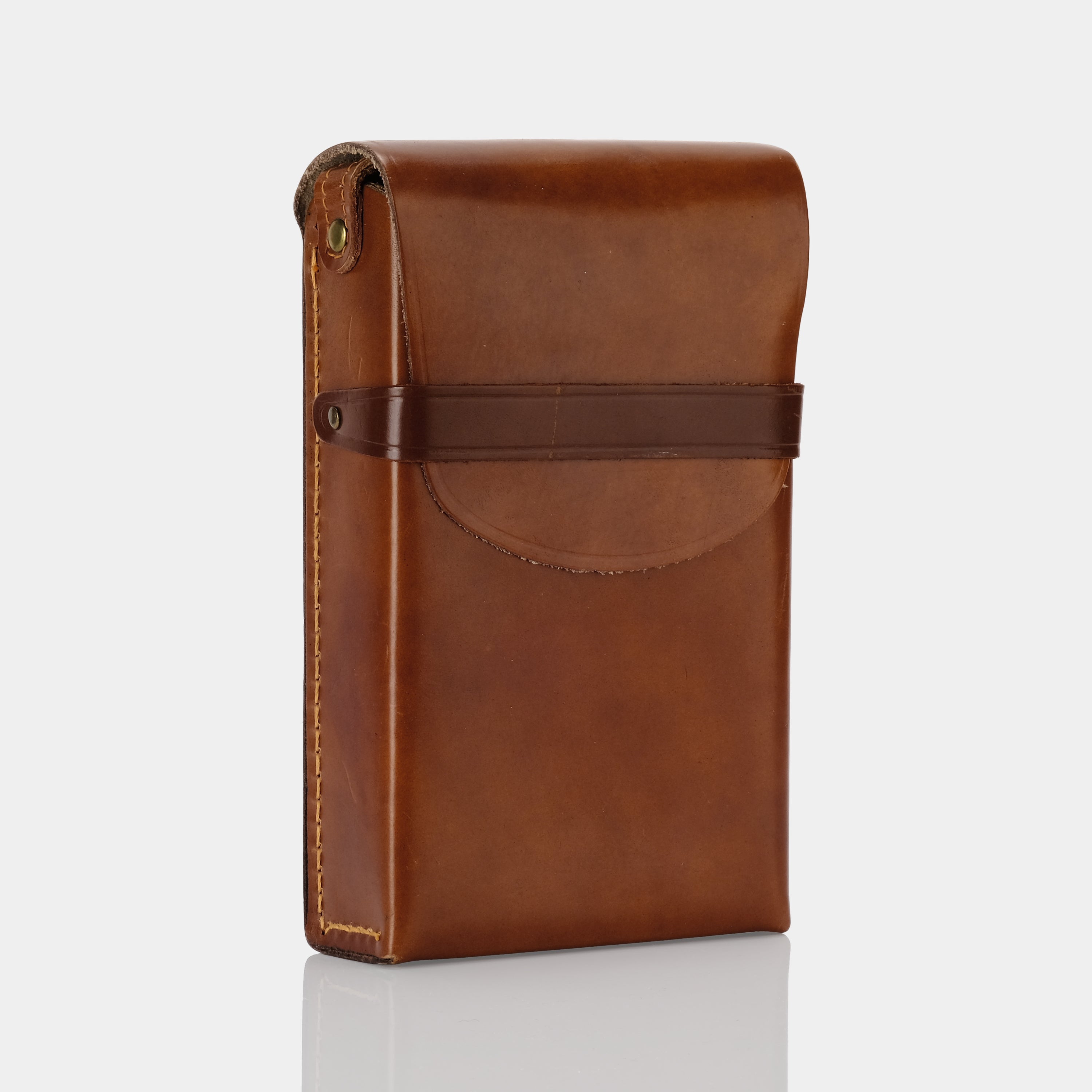 Premium Brown Leather Folding Instant Camera Case - Protective Cover for Fujifilm Instax Mini 9/11/40, Polaroid Now & More - Perfect for Travel, Parties & Photo Walks