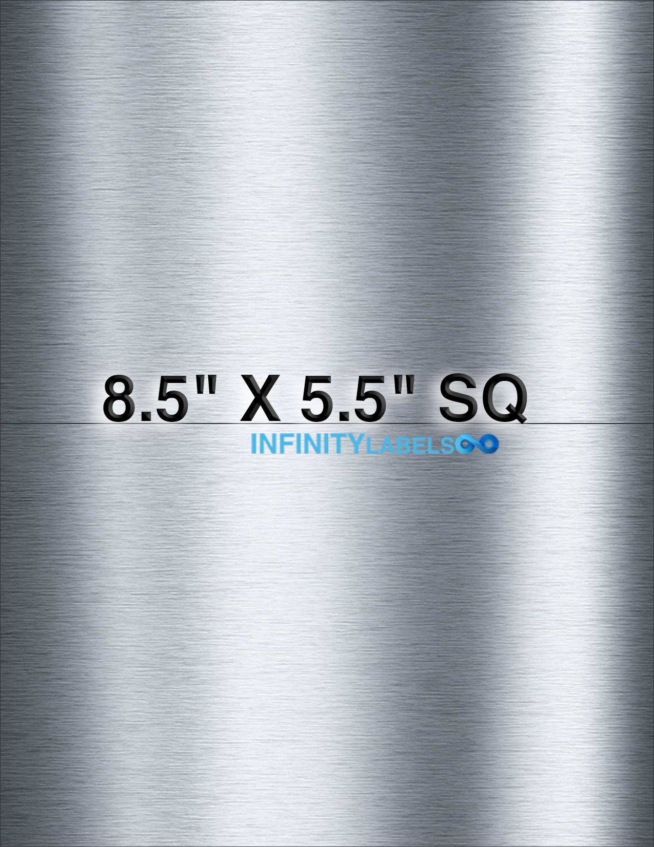 200 Laser Label Sheets - Shiny Silver Paper 8.5