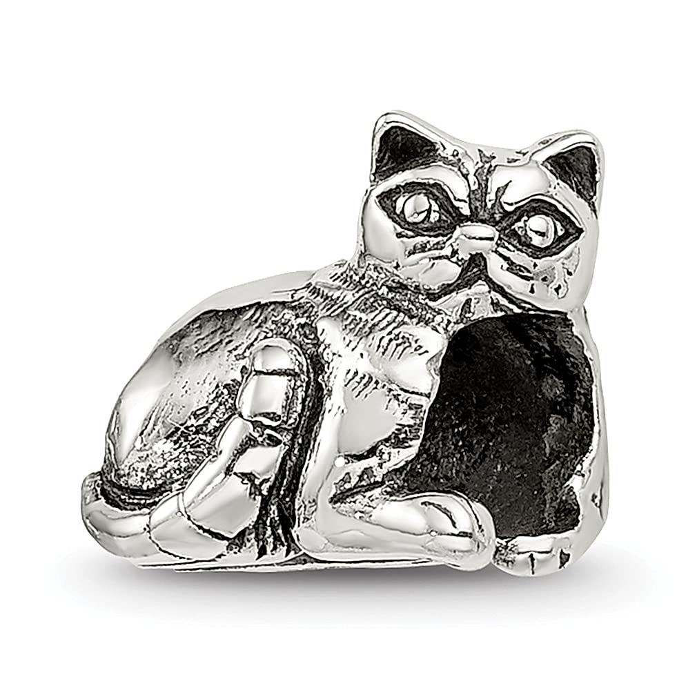 925 Sterling Silver Exotic Shorthair Cat Charm Bracelet - Women's Animal Jewelry Gift for Cat Lovers