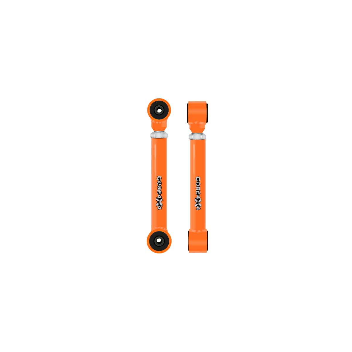 CORE 4X4 Adjustable Rear Upper Control Arms - Tier 1 Performance - Orange (Fits 1993-1998 Jeep Grand Cherokee ZJ & 1997-2006 Jeep Wrangler LJ/TJ) - Heavy Duty Off-Road Suspension Upgrade for Rock Crawling & Trail Riding