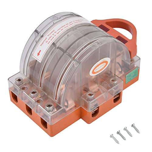 BuyWeek 3 Pole Double Throw Knife Safety Disconnect Switch - Heavy Duty Industrial Grade AC380V Knife Switch for Electrical Panels & Motor Control Applications