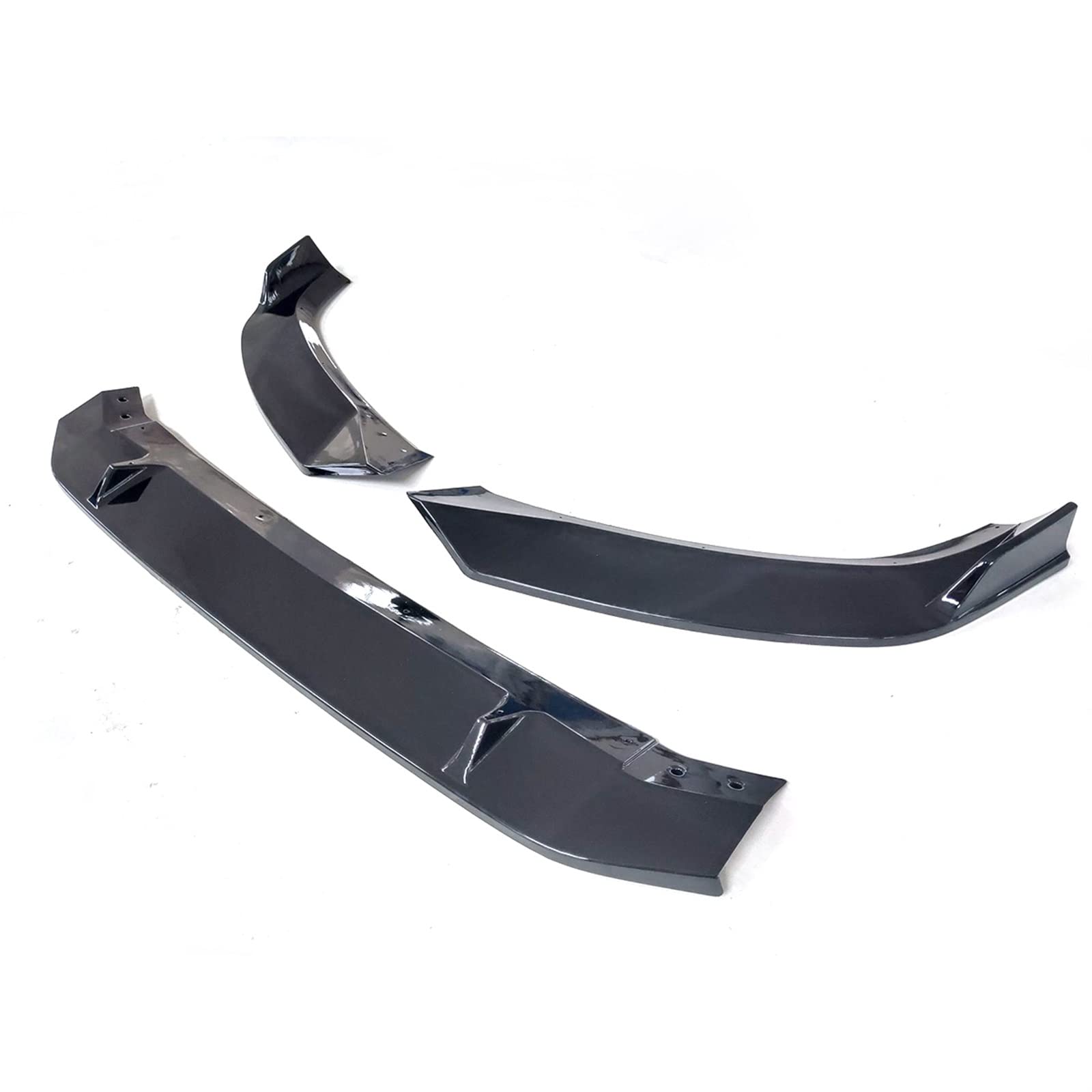 XLAQ 3PCS Bumper Lip Spoiler & Side Splitter Diffuser Kit for Audi A4 B9 Sedan 2017-2018 | Glossy Black Front Bumper Guard & Exterior Accessories | Perfect for Car Enthusiasts & Street Racing Style Upgrades