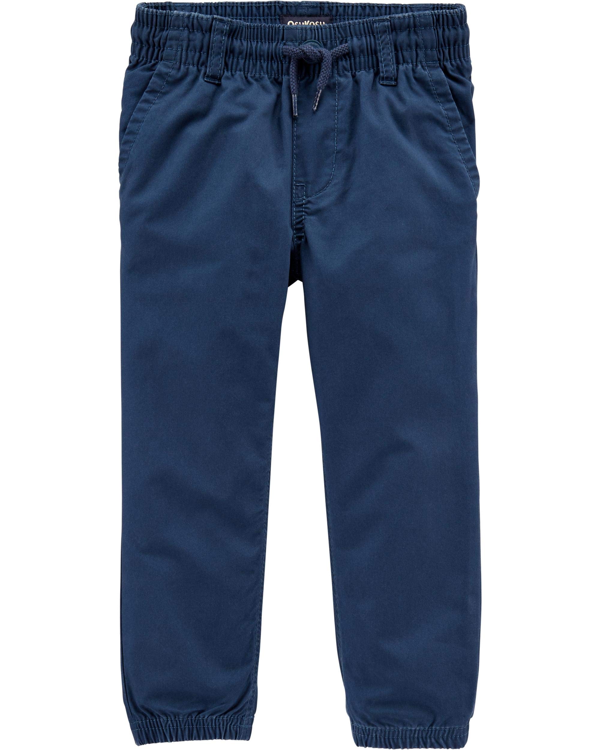 OshKosh Boys' Twill Joggers - Comfortable Pull-on Pants for Play