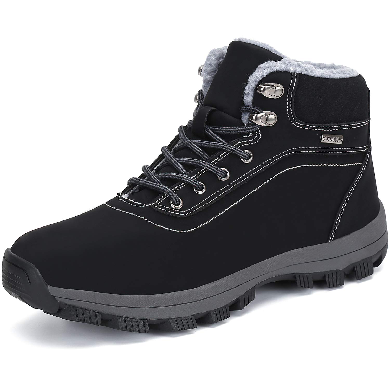 FLARUT Men's & Women's Snow Boots - Winter Waterproof Fur-Lined Anti-Slip Ankle Boots for Outdoor Activities | Warm Casual Shoes for Snow Hiking, Walking & Daily Winter Wear