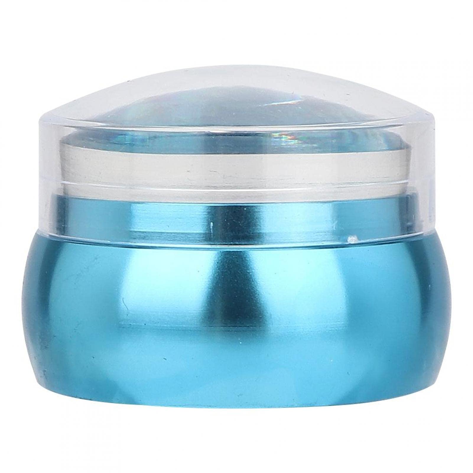Eco-Friendly Silicone Nail Stamper - Dust Proof Manicure Tool for Nail Art Printing | Perfect for Beginners & Nail Art School | Great for Home Manicures & Professional Salons (Blue)