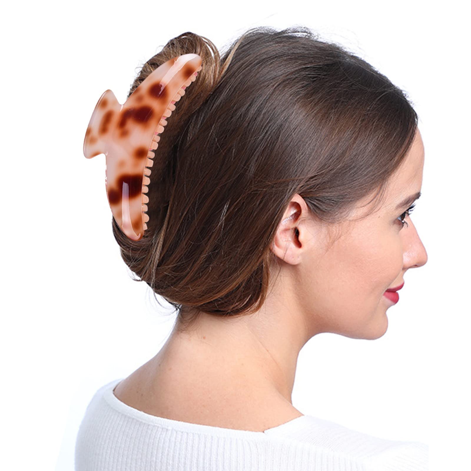 Large Acrylic Hair Clips for Women - Thick Hair Barrettes for Shower, Strong Hold Hair Accessories for Thick & Long Hair - Perfect for Daily Use, Work, Parties & Special Occasions