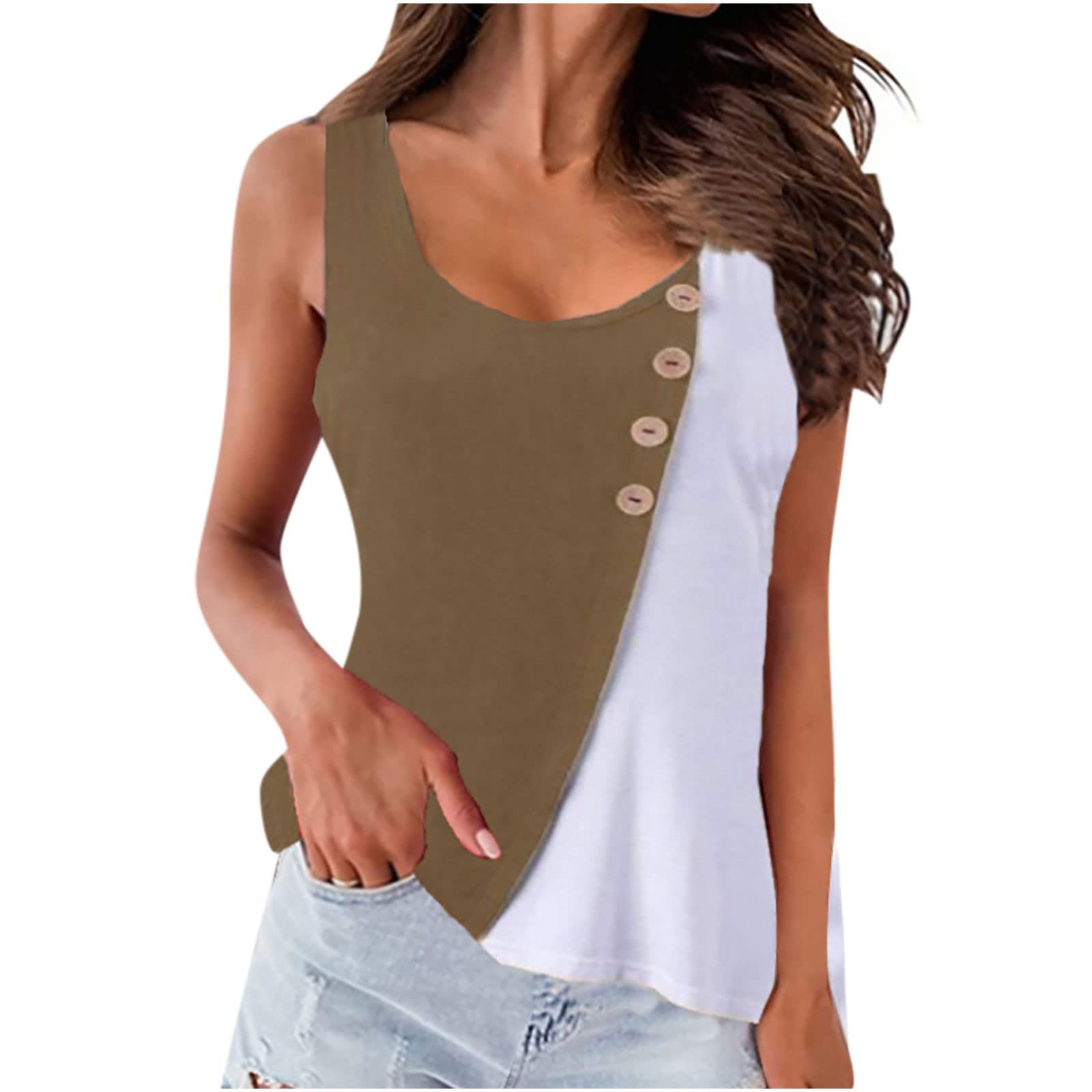 Bohemian Tops for Women - Stylish Sleeveless Tank Tops & Crewneck Vests in Solid Colors | Perfect for Summer Outfits, Beach Wear & Casual Fashion