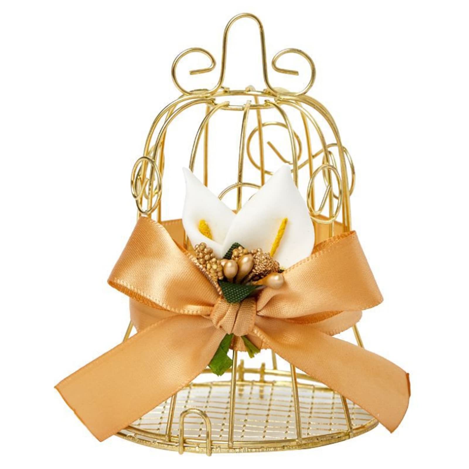 Nichhany Wrought Iron Bird Cage Candy Box - Elegant Gold Wedding Favor Box for Parties, Baby Showers & Holiday Decorations | Perfect for Candy, Treats & Gift Display