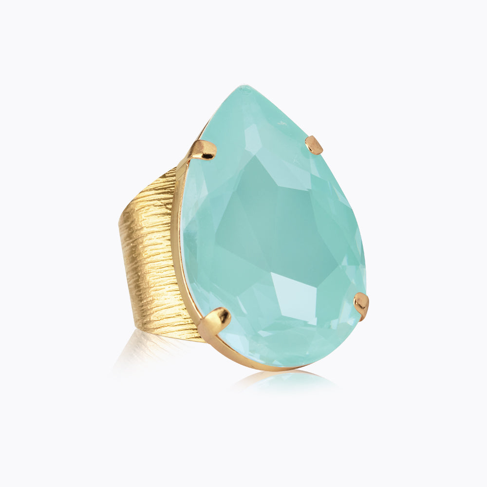 Perfect Drop Ring - Dainty Soft Mint Green Jewelry for Women | Elegant Everyday Wear & Special Occasion Gift