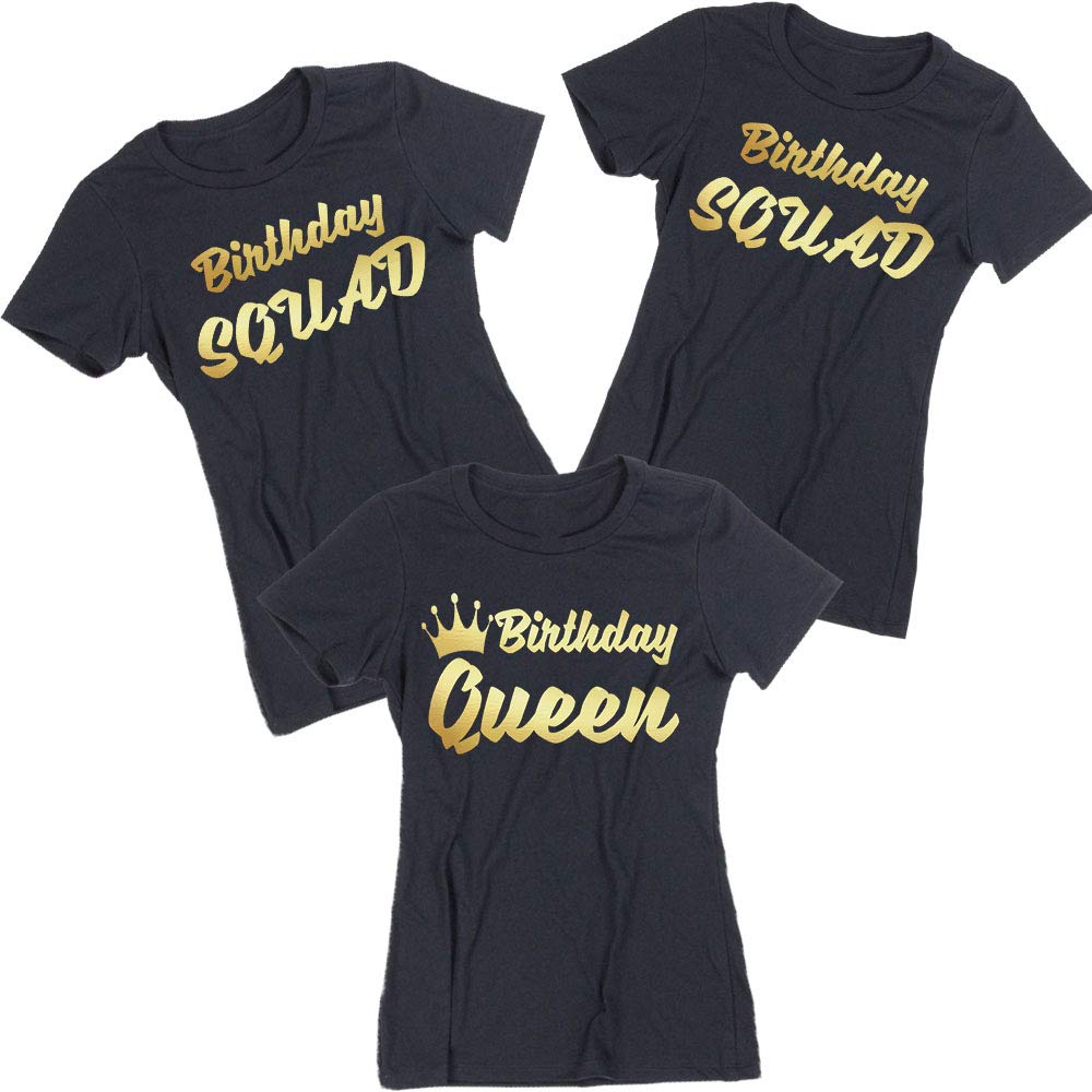 Crazy Daisy World Birthday Squad Shirt - Crown & Birthday Queen T-Shirt for Women - Perfect for Birthday Parties, Girls Night Out & Celebrations