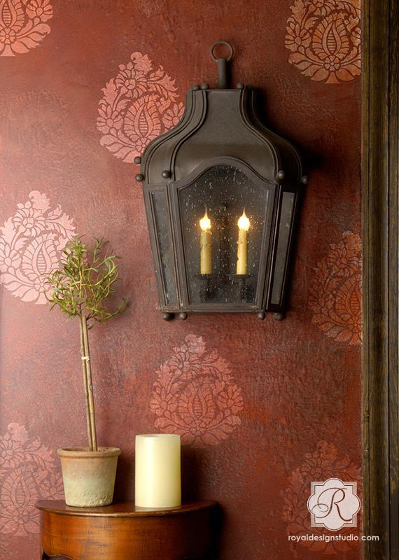 Rani Paisley Indian Wall Art Stencil - Handmade Decorative Stencil for DIY Home Decor, Wall Painting, and Fabric Design | Perfect for Bedroom, Living Room, and Craft Projects