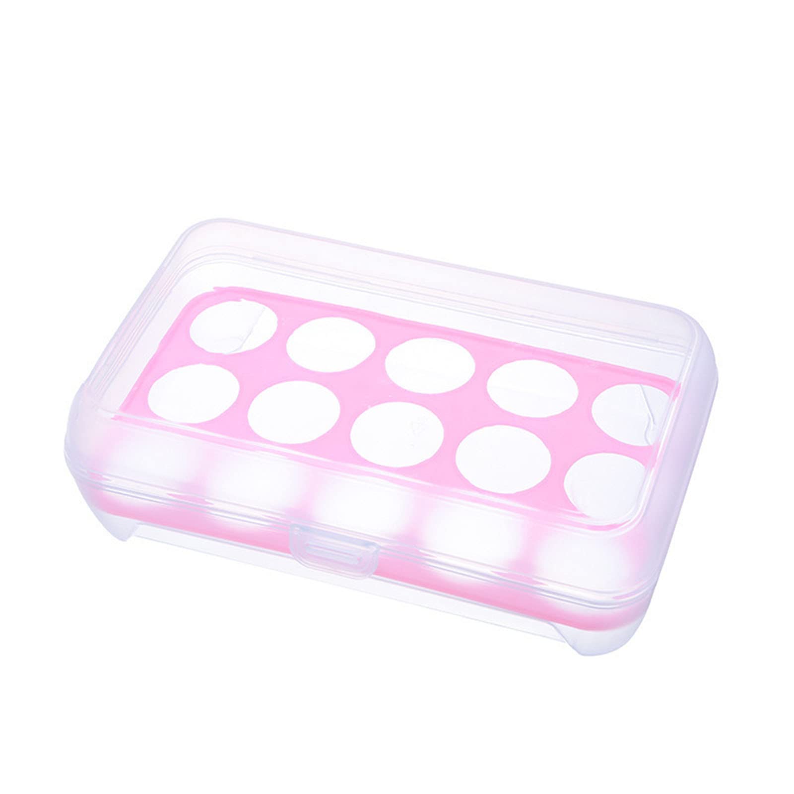 15-Grid Plastic Refrigerator Egg Storage Box - Portable Travel & Picnic Food Container for Eggs - Durable Rectangular Kitchen Organizer for Home, Camping & Outdoor Use