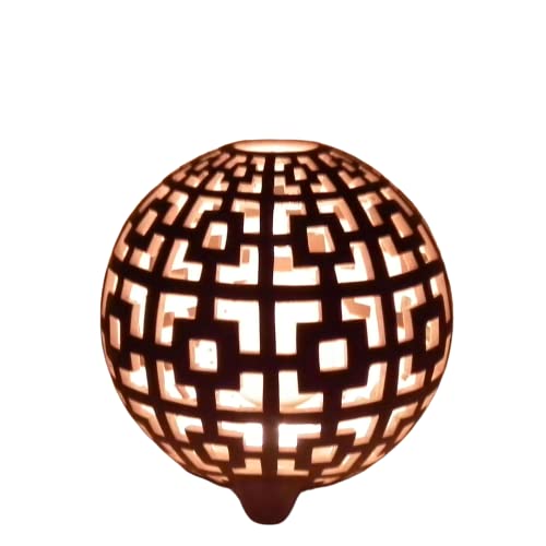 Handmade Ceramic Geometric Candle Holder - Modern Home Decor for Living Room, Bedroom & Patio - Unique Birthday Gift Idea for Women & Housewarming Present