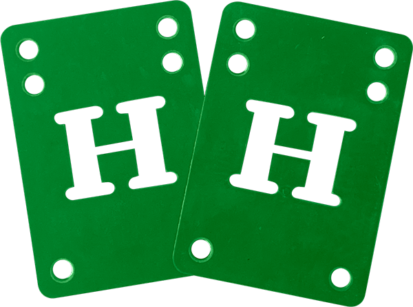 2mm Green Blank H Block Riser Set - 2 Pack for Mechanical Keyboard Customization & Gaming PC Builds