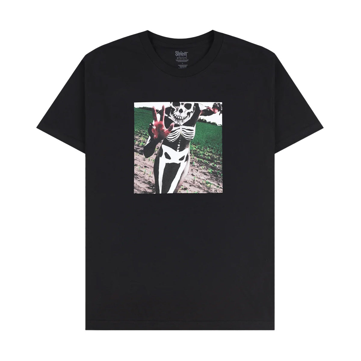 Slipknot Skeleton Graphic T-Shirt - Black Cotton Tee for Men | Band Merchandise | Perfect for Concerts, Halloween & Metal Fans