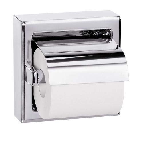 Bradley 5107-000000 Commercial Toilet Paper Dispenser, 5107-Series Stainless Steel Tissue Holder (5-Pack) - Ideal for Restaurants, Offices & Public Restrooms