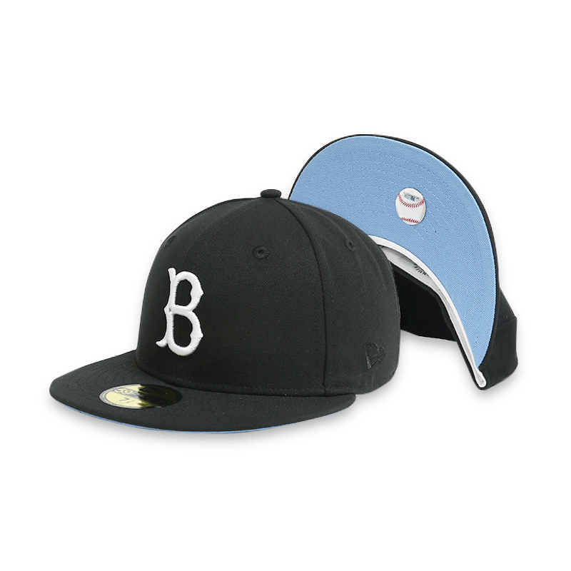 Brooklyn Dodgers Black Fitted Baseball Cap for Men - Adjustable Snapback Hat for Sports Fans & Casual Wear - Perfect for Baseball Games, Street Style & Gifts