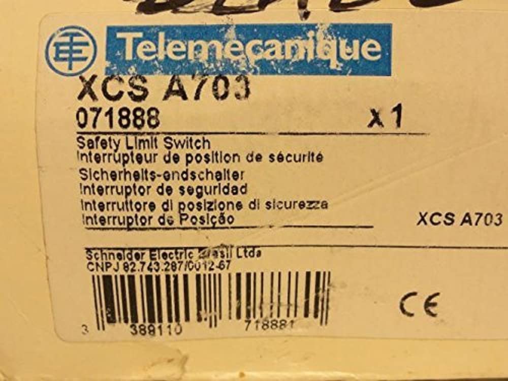 Telemecanique XCS-A703 Safety Interlock Switch 300VAC 1 NO 2 NC - Heavy Duty Industrial Safety Switch for Machinery & Equipment Protection
