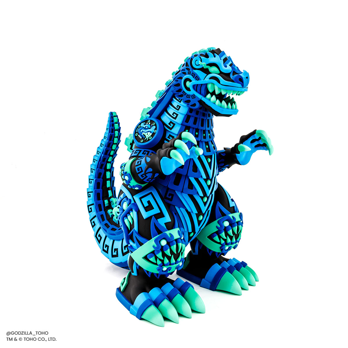 Urban Aztec Godzilla Vinyl Designer Figure - Heat Ray Variant Timed Edition | Collectible Monster Toy for Display & Gifts | Perfect for Anime Fans & Pop Culture Collectors