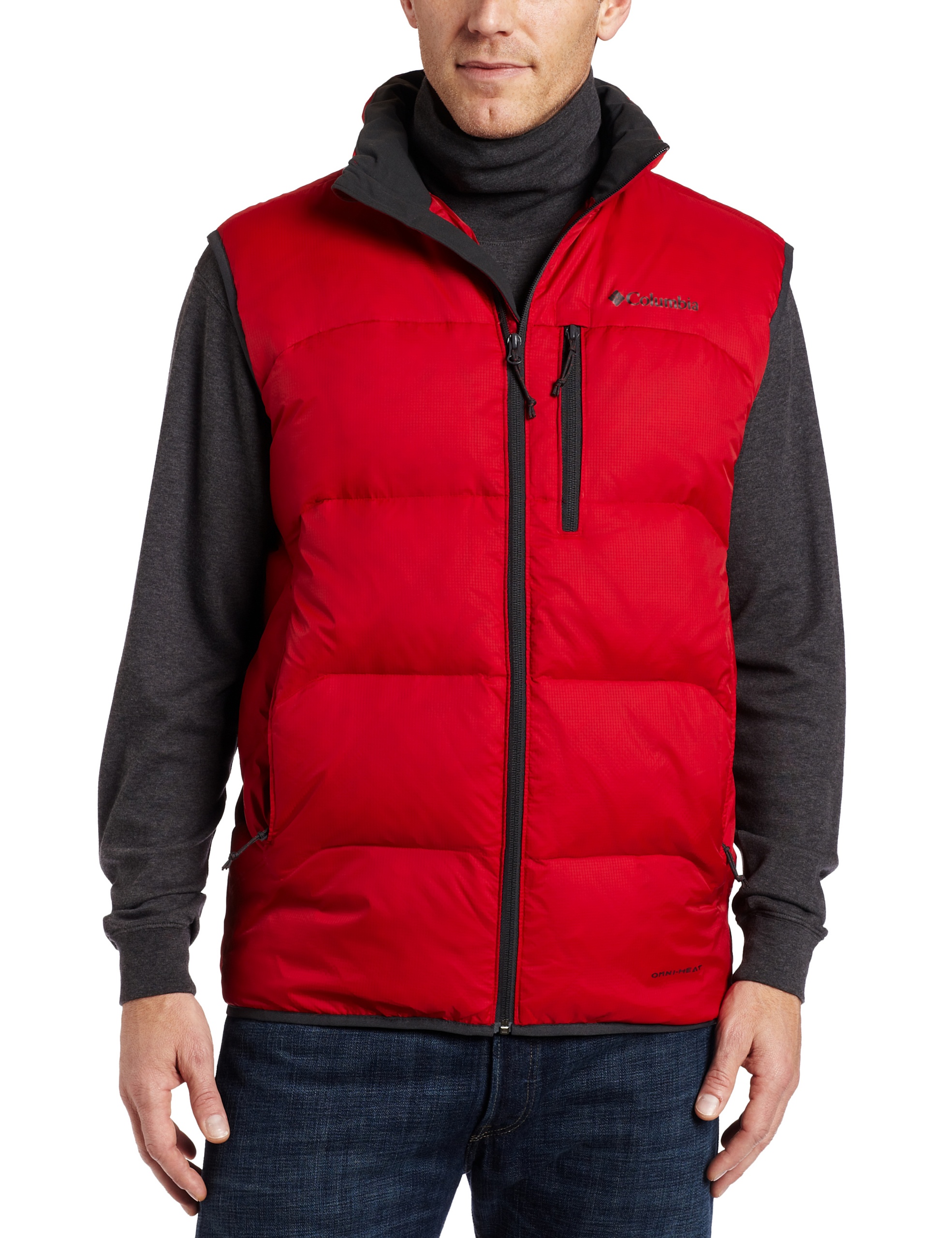 Columbia Men's Chugach Down Vest - Lightweight Insulated Puffer Vest for Outdoor Activities, Hiking & Winter Sports | Water-Resistant & Warm