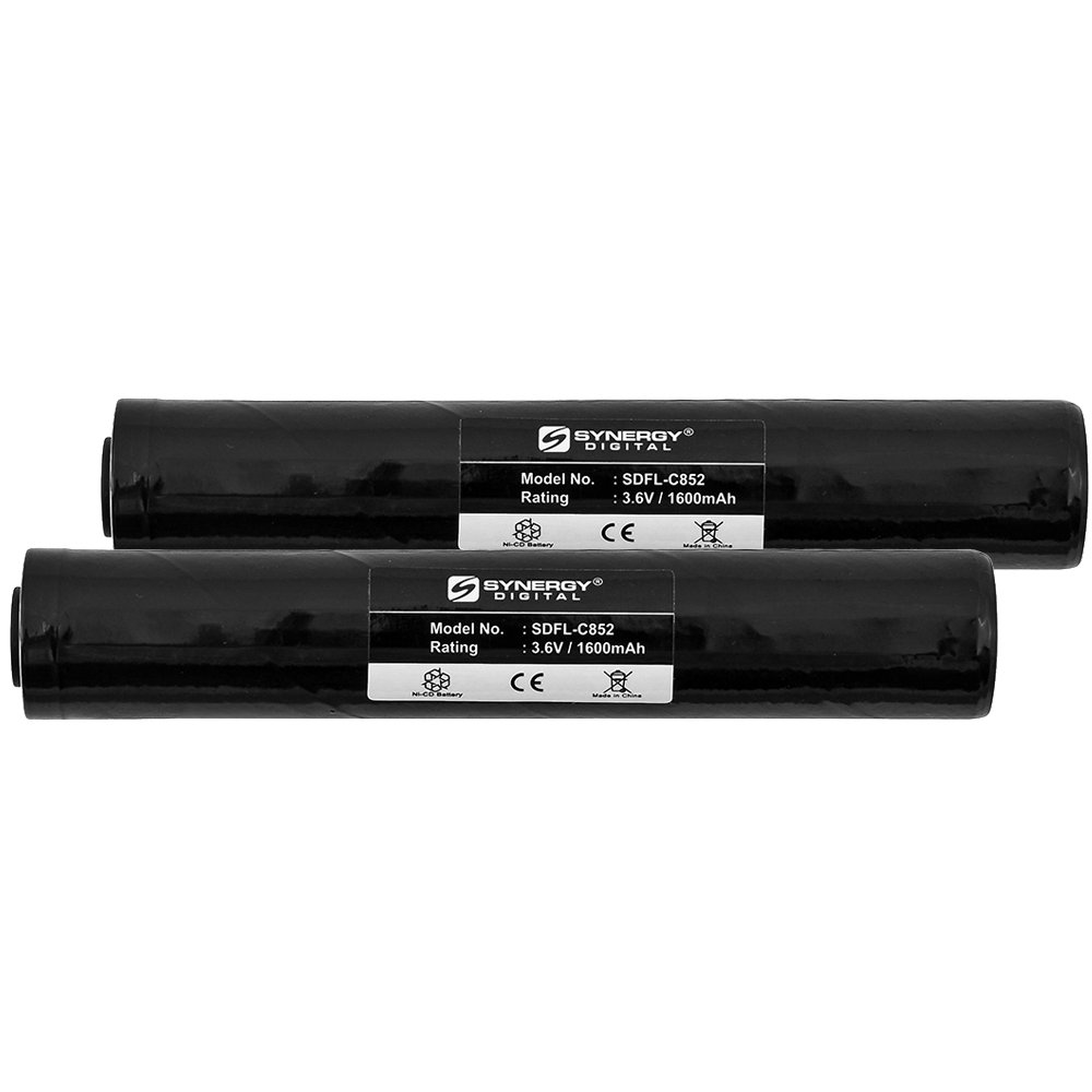 Synergy Digital Rechargeable Battery Combo-Pack (2-Pack) for Streamlight Stinger Flashlight - Long-Lasting SDFL-C852 Replacement Batteries - Perfect for Law Enforcement, Security, and Outdoor Activities