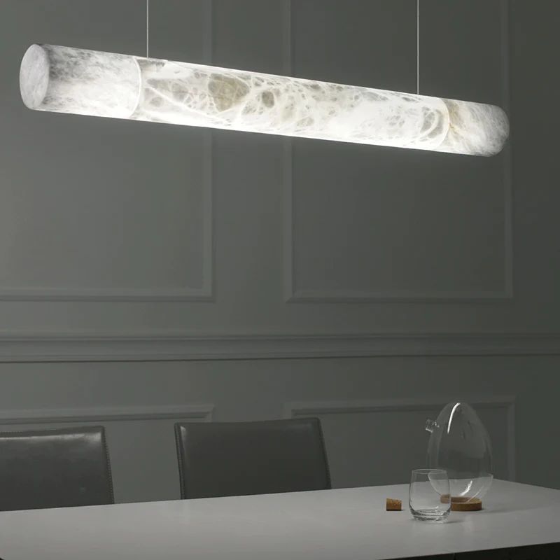 Merlin Labster 47-Inch Cylindrical Chandelier - Modern Ceiling Light Fixture for Dining Room, Living Room & Bedroom