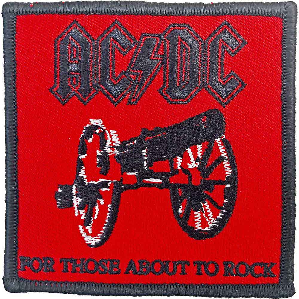 AC/DC Iron On Patches - For Those About To Rock - Perfect for Denim Jackets, Backpacks & DIY Clothing Customization