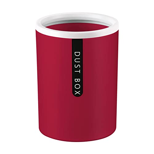 Mini Desktop Wastebasket - Small Plastic Trash Can for Office, Bedroom & Countertop | Compact Household Garbage Bin with Lid (Red) | Perfect for Desk Organization, Bathroom Storage & Bedside Convenience